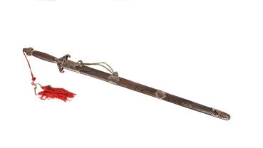 Tai Chi Schwert Übungsschwert mit Holzscheide braun